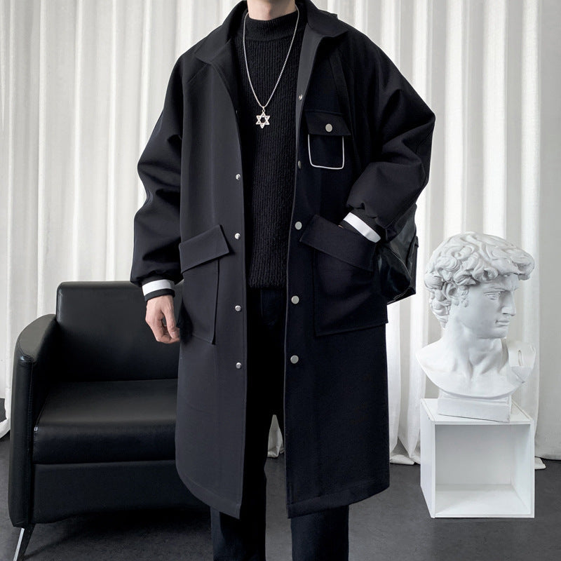 Men's Mid-length Temperament Overknee Overcoat